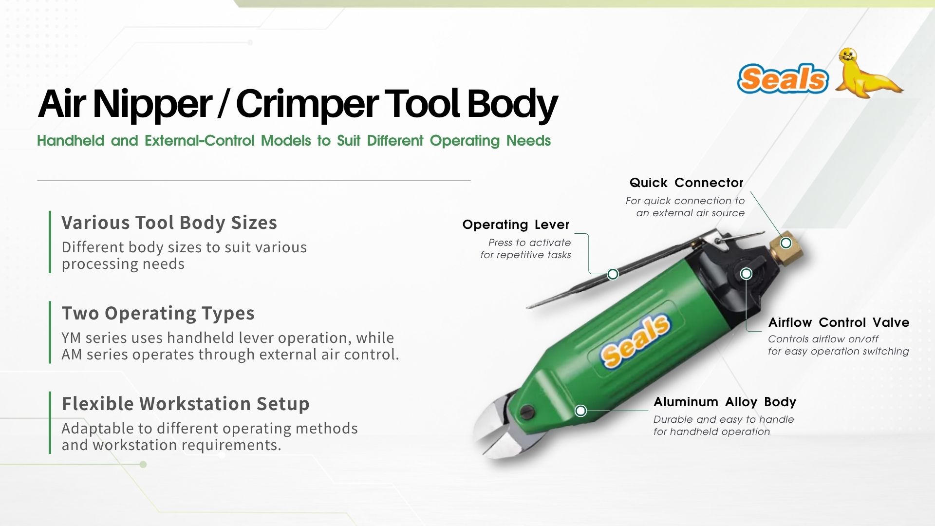 SEALS Air Nipper Body - Handheld and External-Control Models
